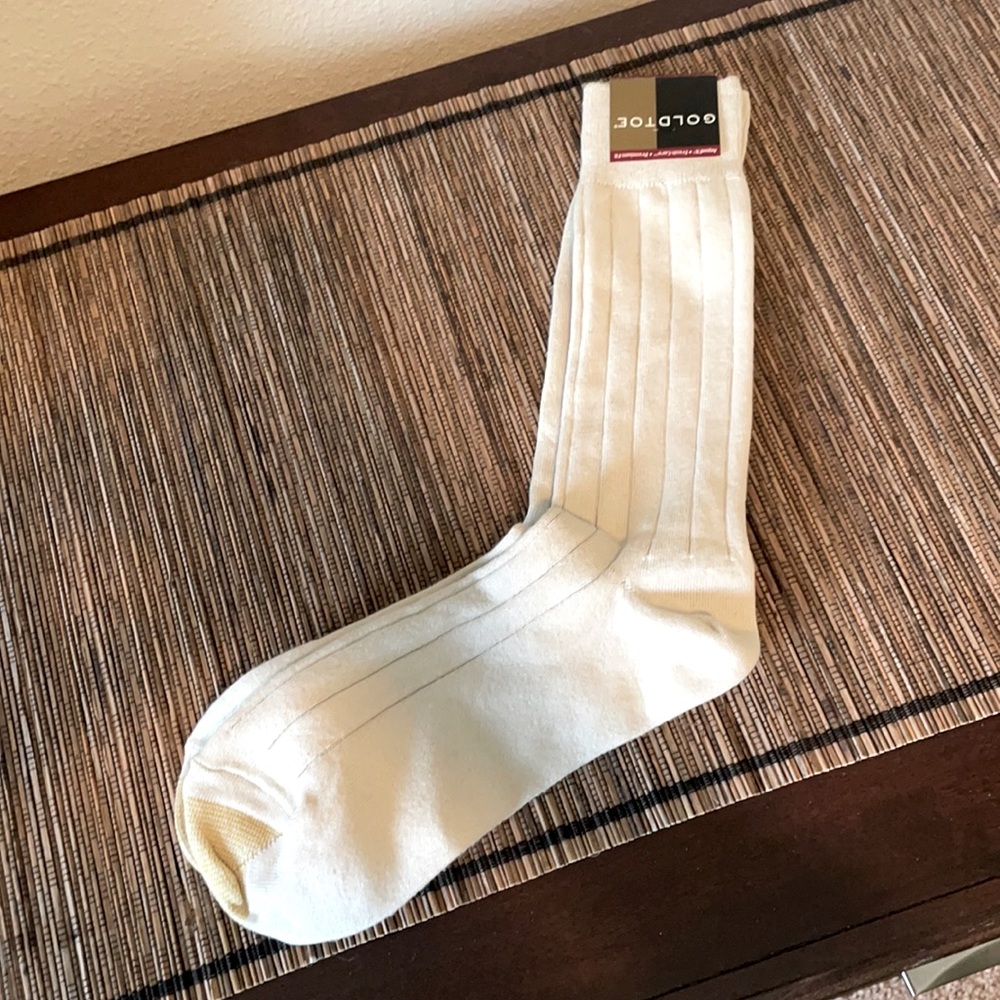 1 pair Men's Goldtoe Chadwick Dress Sock Rib Crew